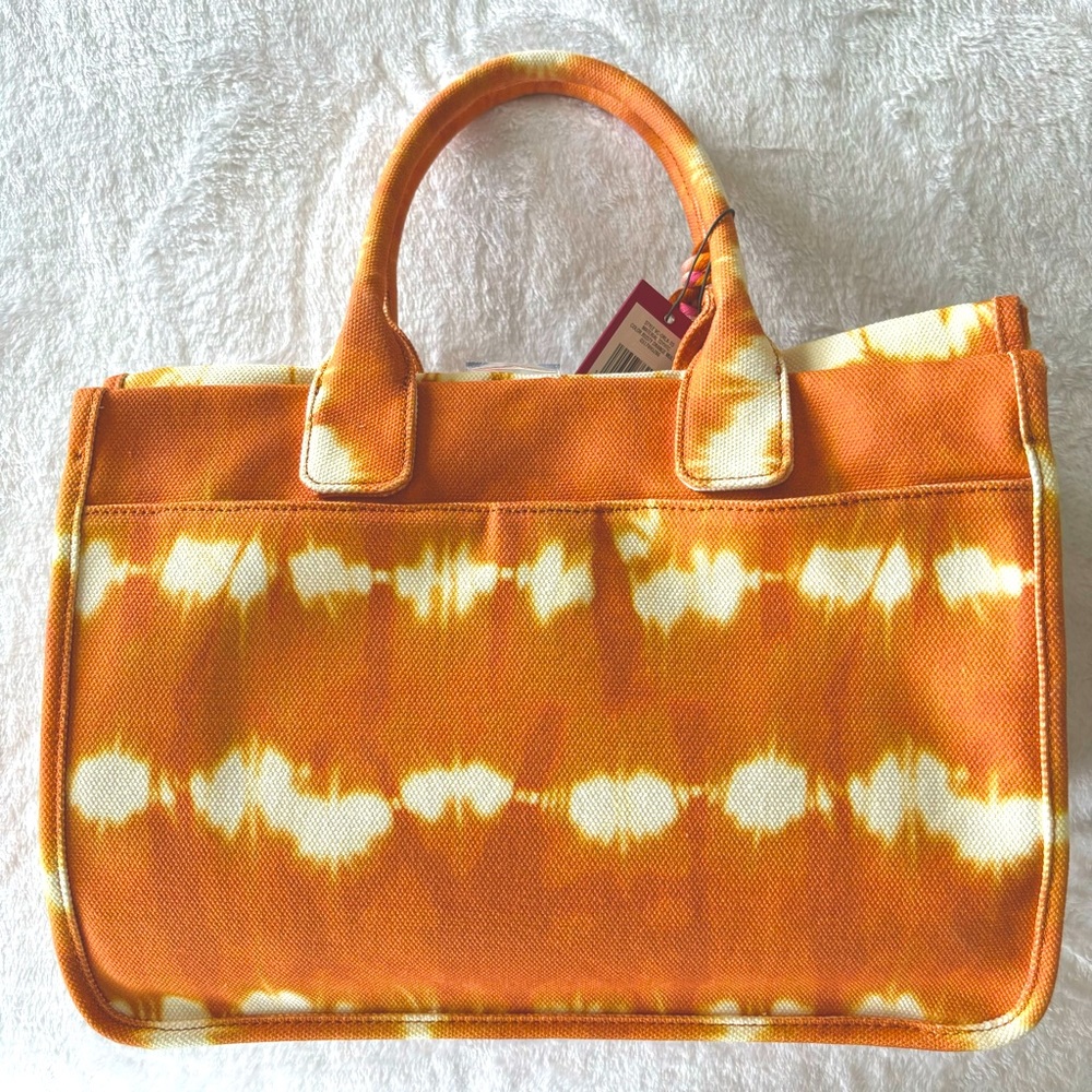 VINCE CAMUTO Orla Large Tie-Dye Canvas Structured Tote Handbag--NWT - Picture 8 of 14